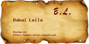 Babai Leila névjegykártya